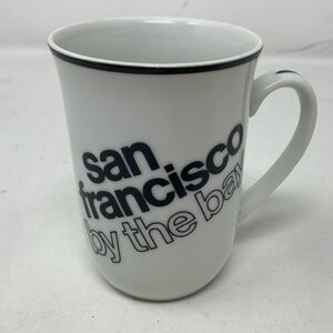 Vintage San Francisco by the Bay White Coffee Mug Tea Cup Royal Crown Art Deco